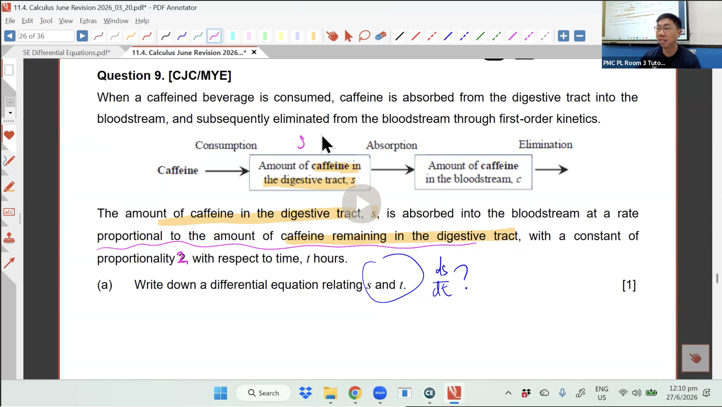 28. June Revision: Differential Equations [2026] - Mr CT