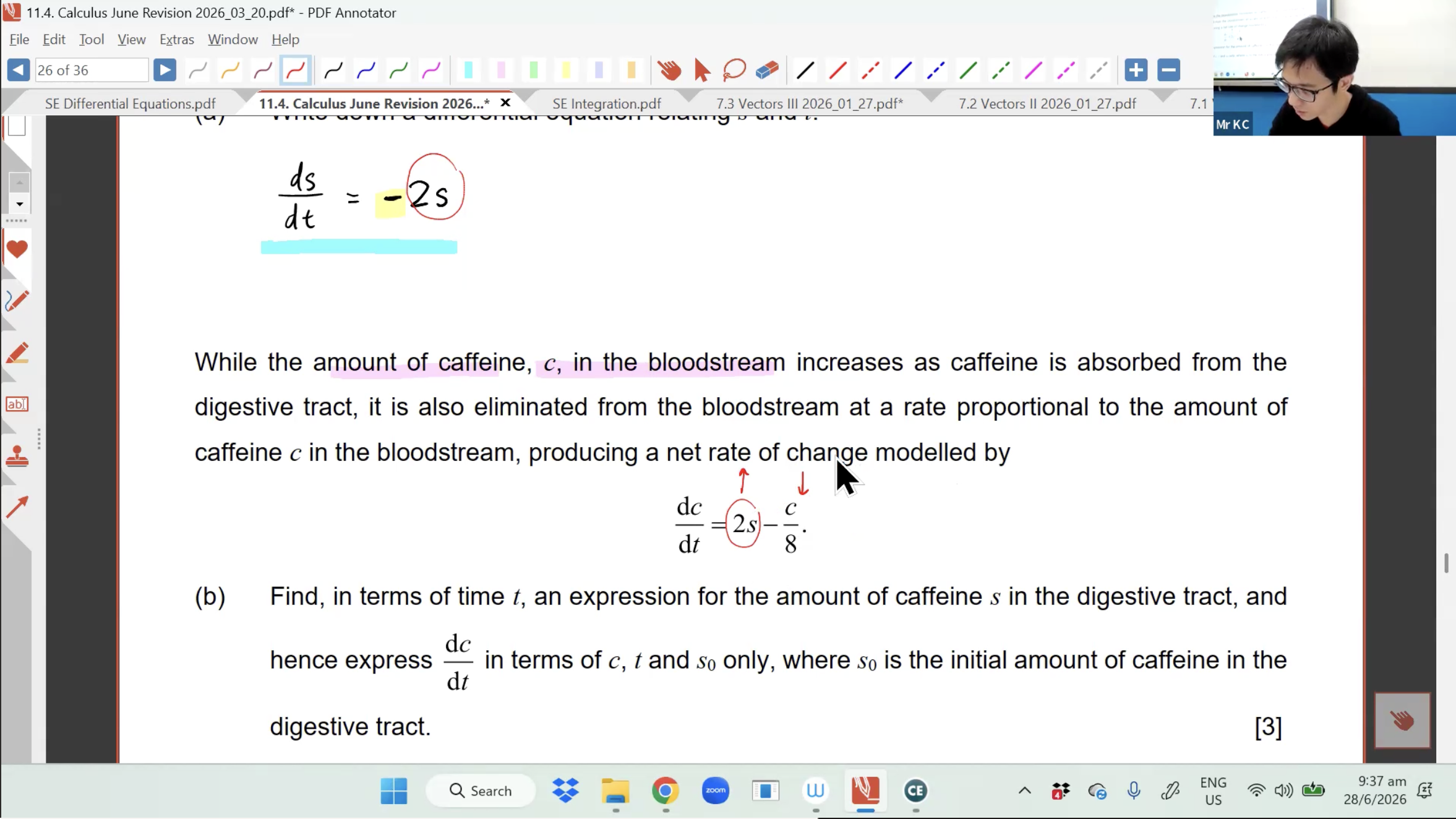 28. June Revision: Differential Equations [2026] - Mr KC