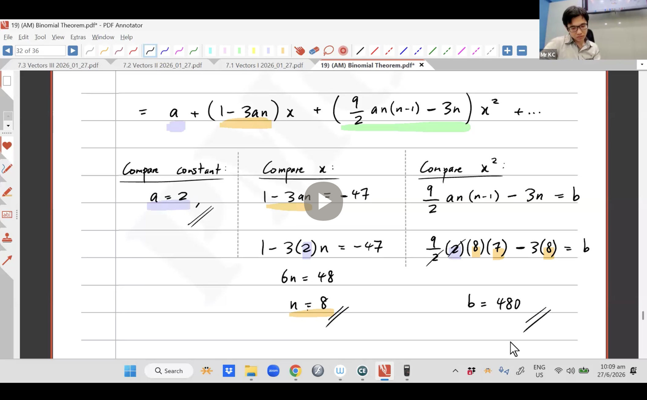 28. (AM) Binomial Theorem Part 2 [2026] - Mr KC