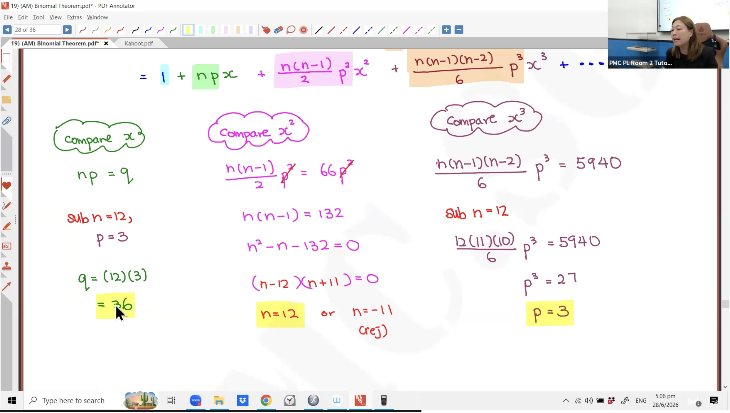 28. (AM) Binomial Theorem Part 2 [2026] - Ms JL