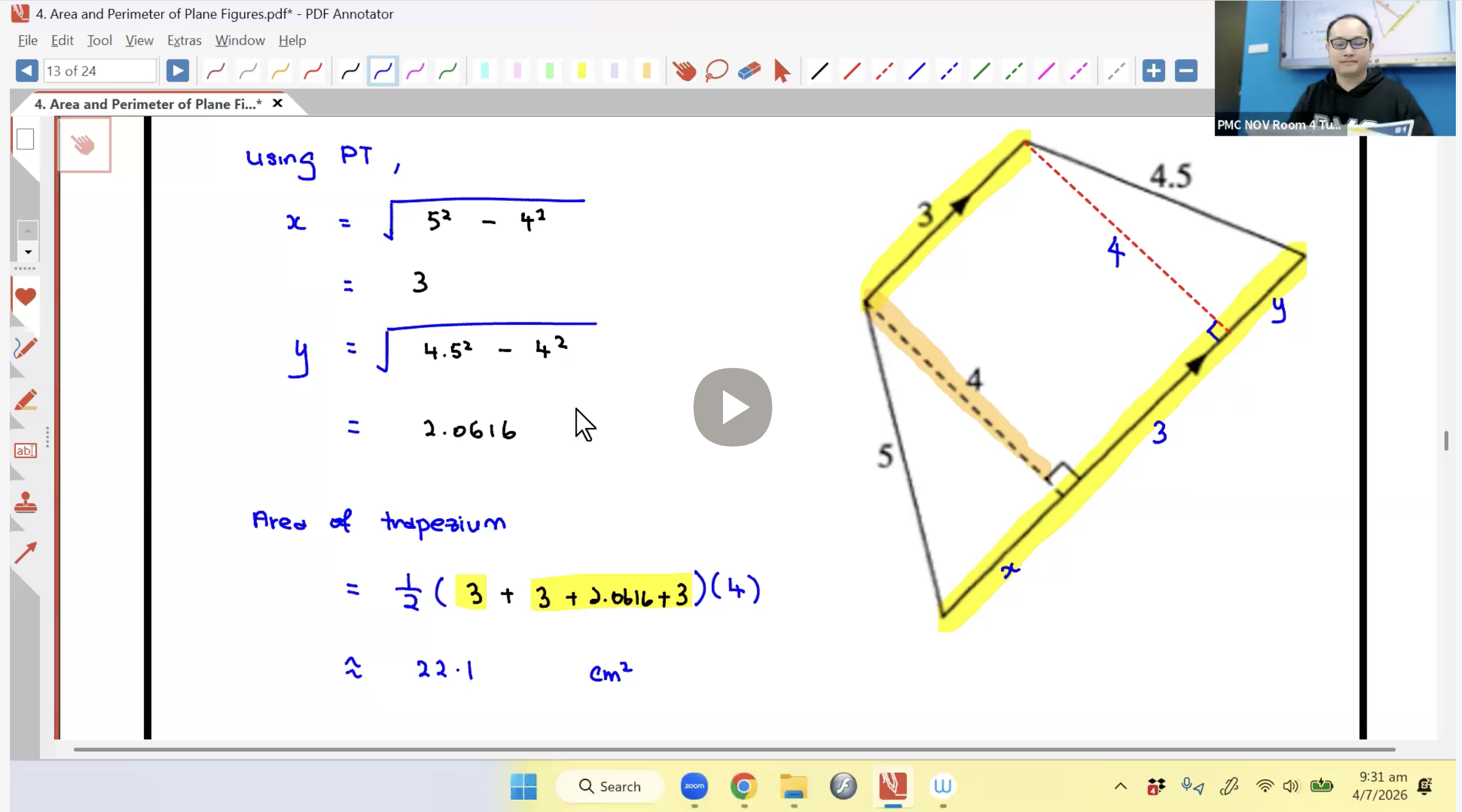 29. Area & Perimeter of Plane Figures [2026] - Mr AA