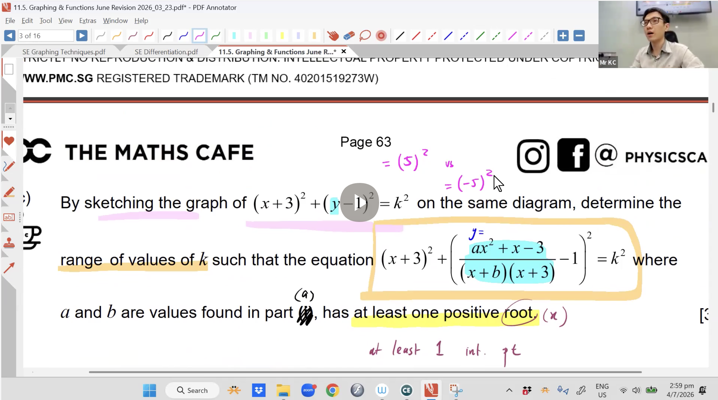 29. June Revision: Graphing & Functions L1 [2026] - Mr KC