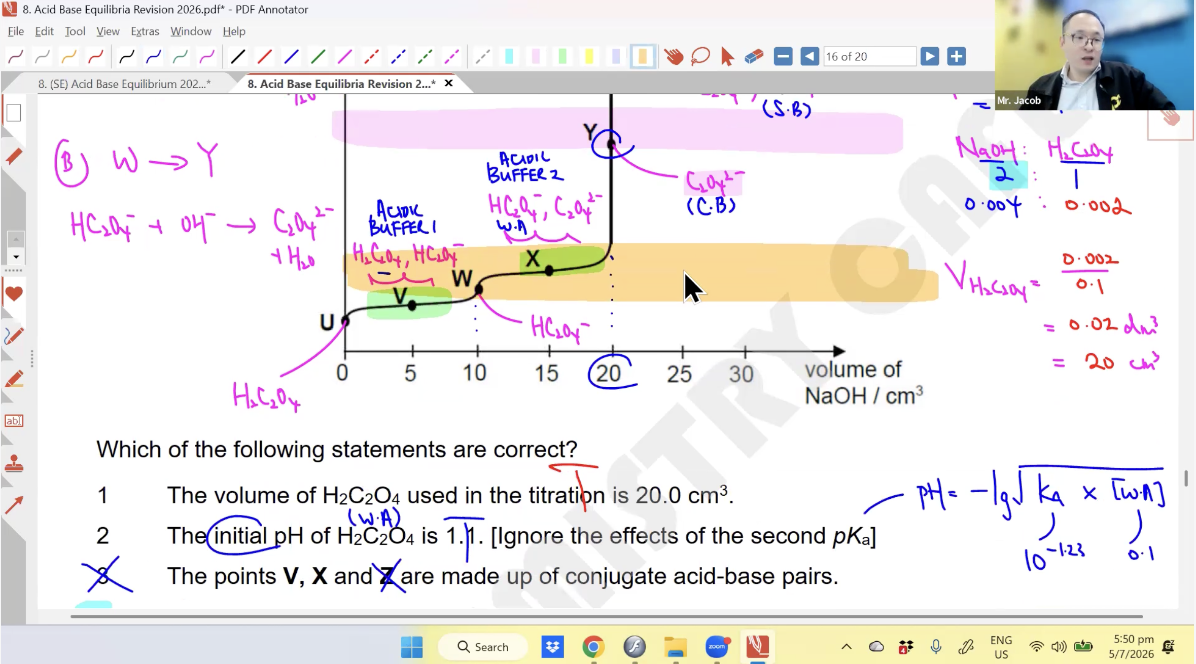 29. Acid Base Equilbrium Revision L2 [2026] - Mr JT