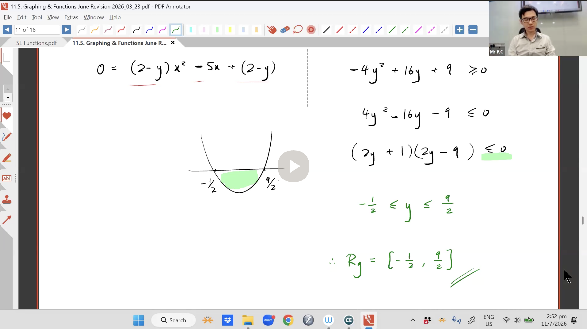 30. June Revision: Graphing & Functions L2 [2026] - Mr KC