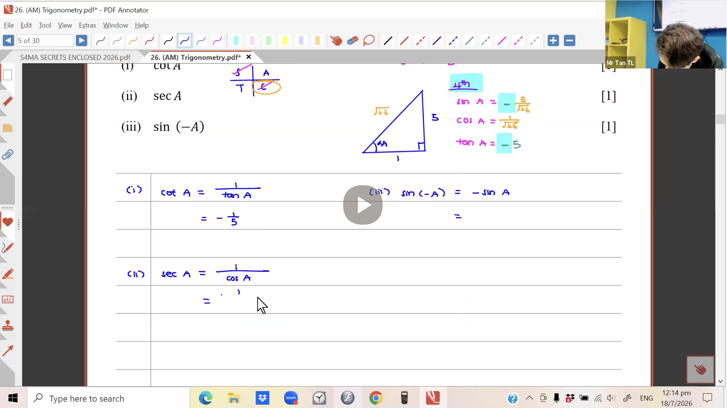 31. Final Revision: Trigonometry Part 1 [2026] - Mr TTL