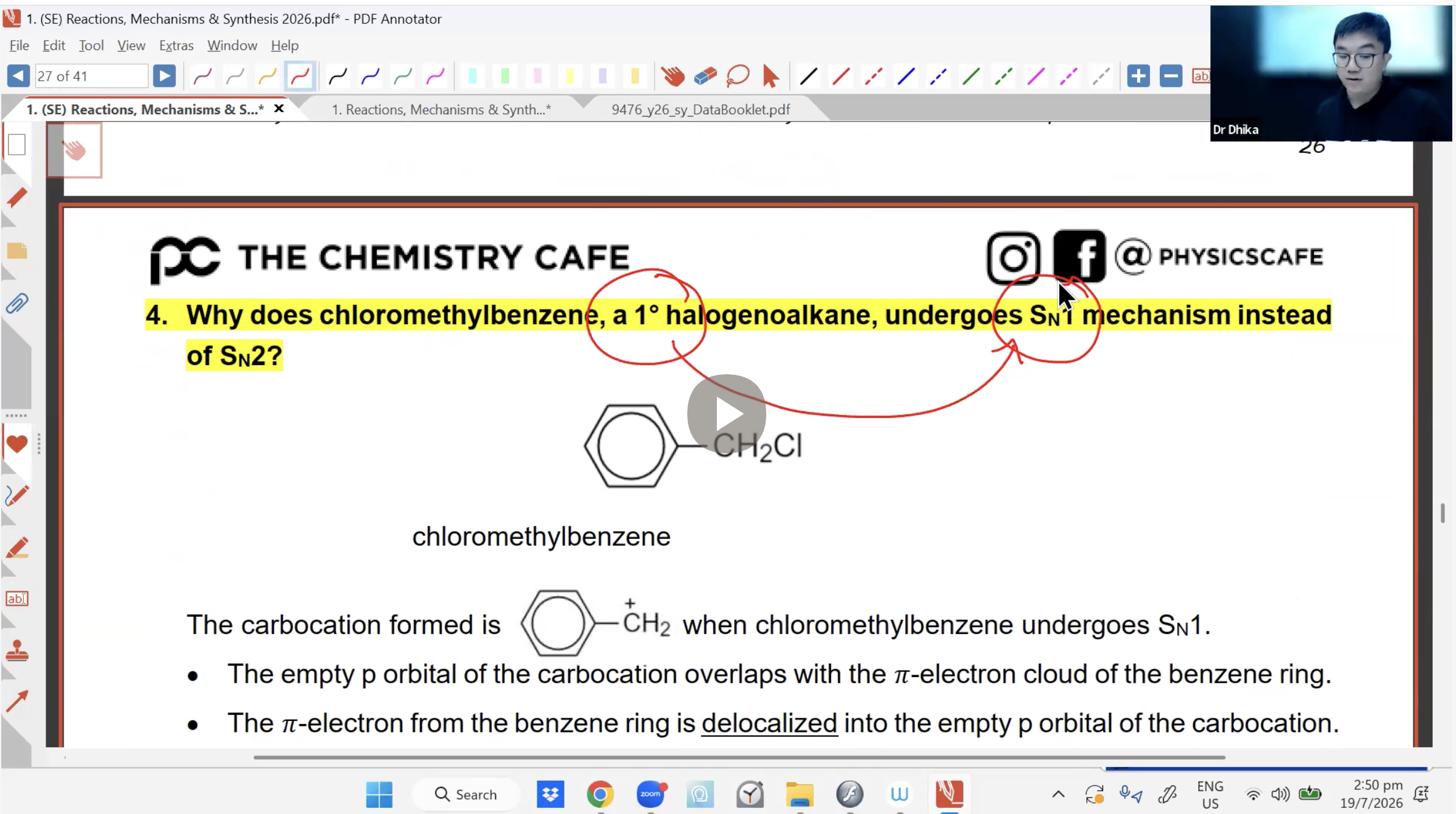 31. Organic Chem Revision L2 (Reactions, Mechanisms & Synthesis) [2026] - Dr D