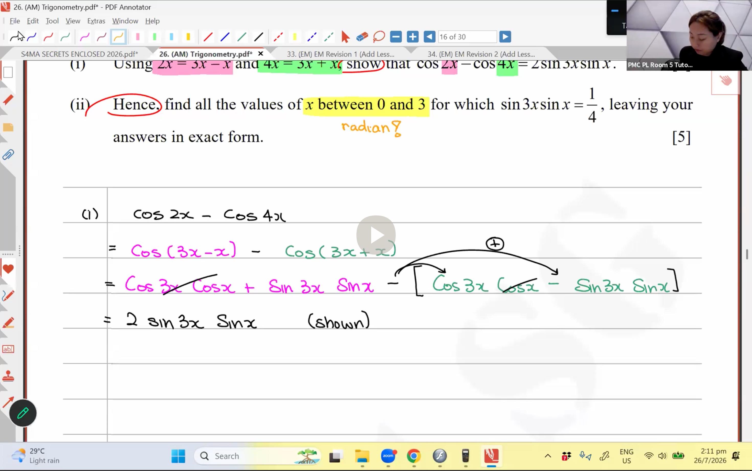 32. Final Revision: Trigonometry Part 2 [2026] - Ms JL