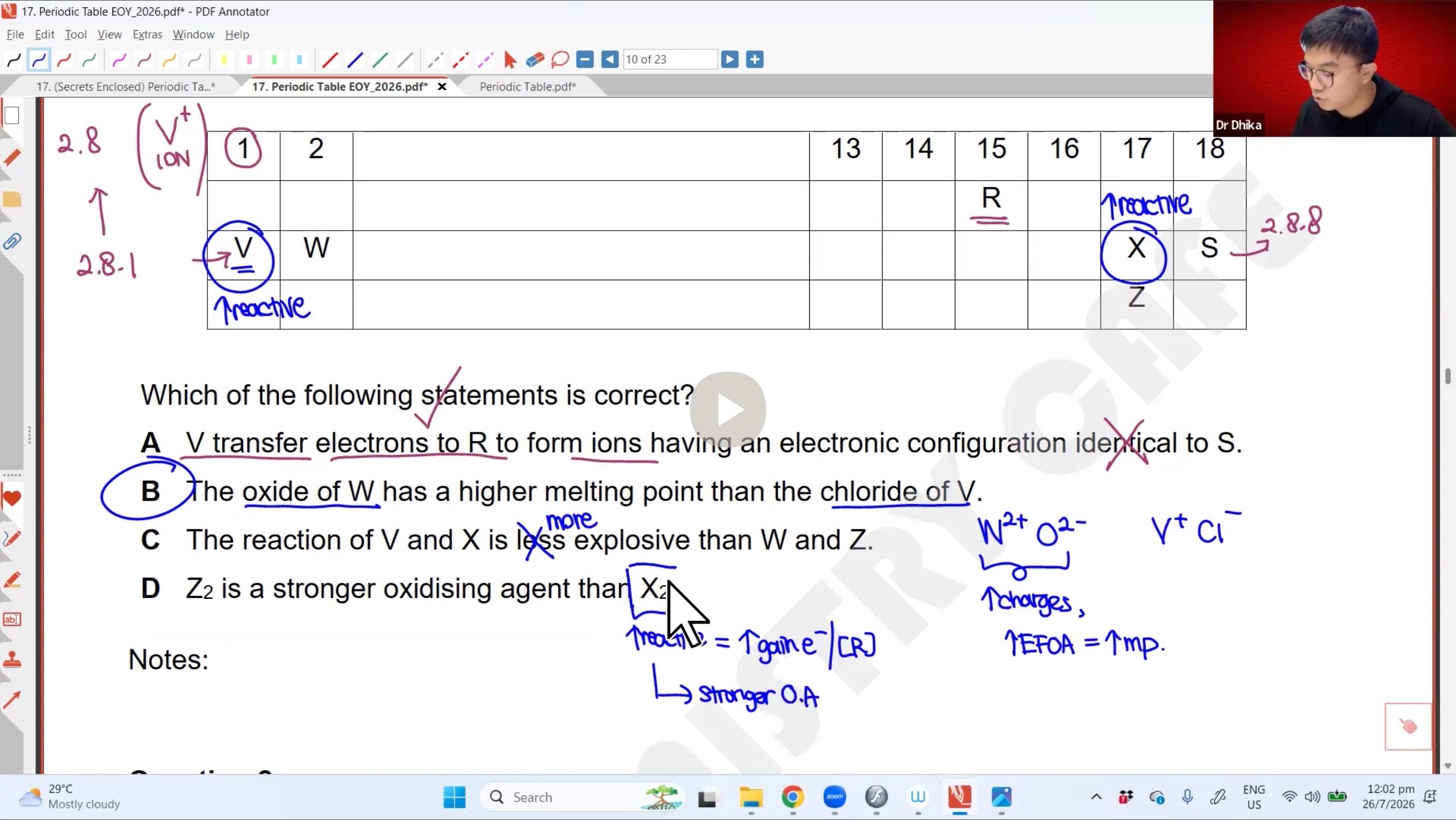 32. Periodic Table EOY L2 [2026] - Dr D
