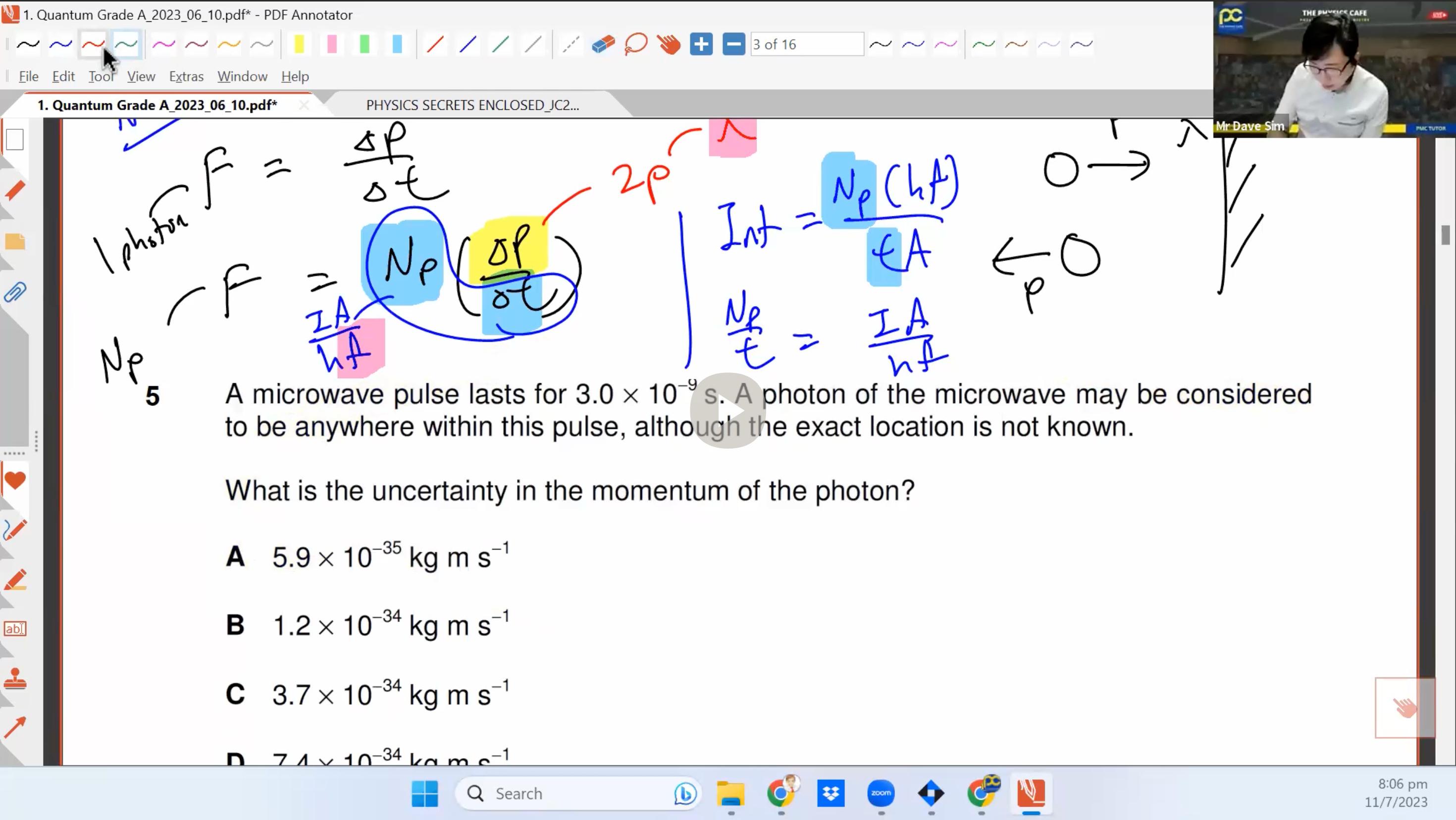 32. Quantum Physics Grade A Questions [2026] - MDS