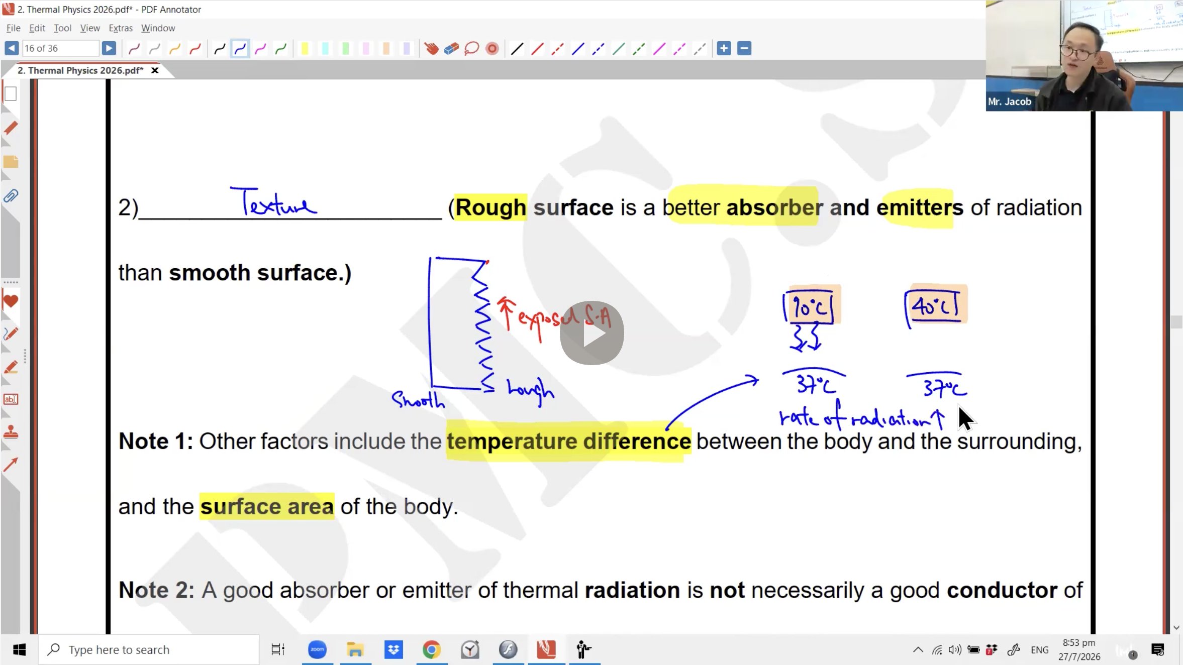 33. (P) Thermal Processes [2026] - Mr JT