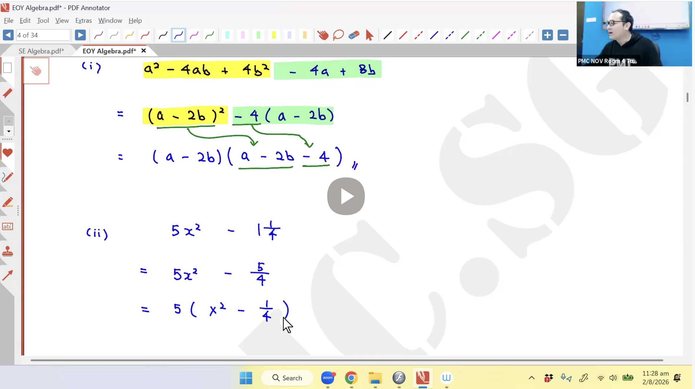 33. EOY Algebra L1 [2026] - Mr AA