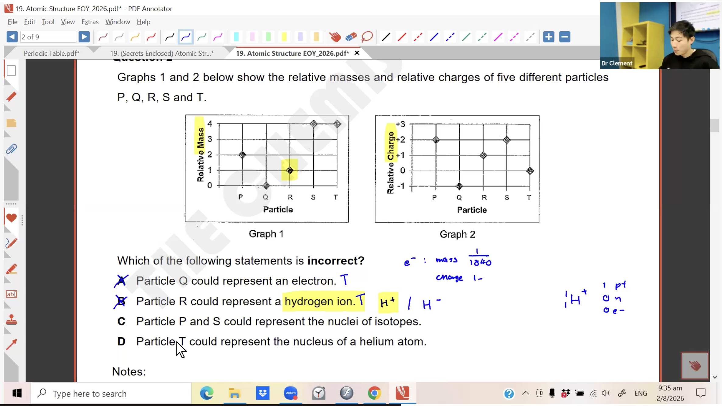 33. EOY Revision - Atomic Structure & Bonding 1 [2026] - Dr C
