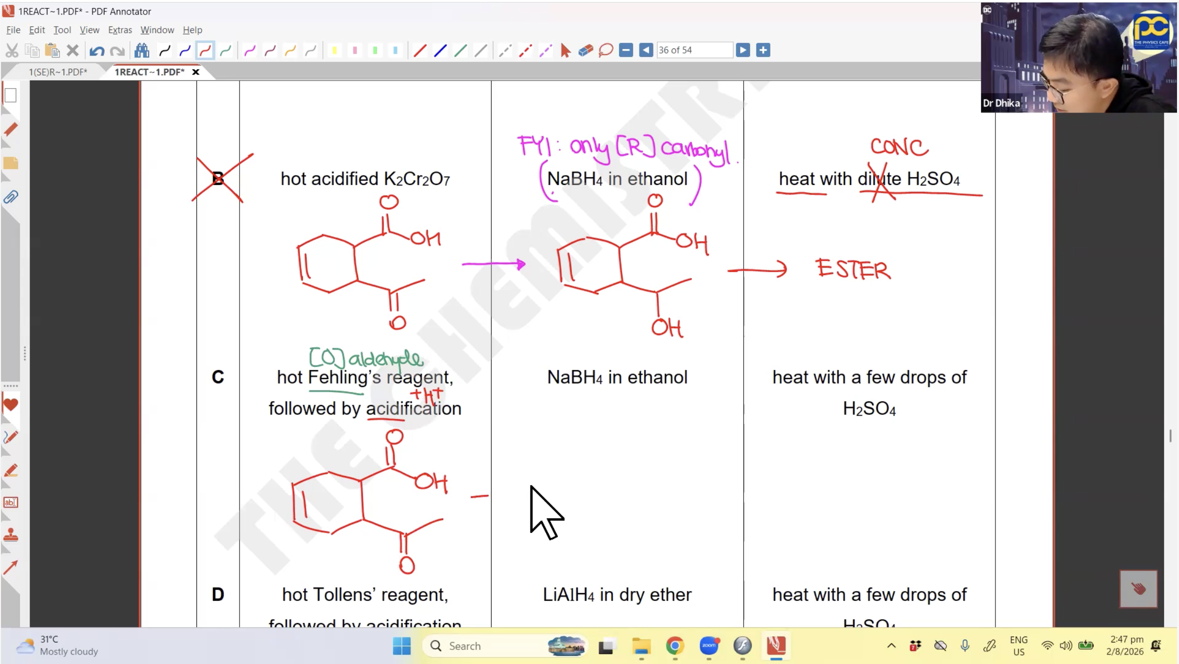 33. Organic Chem Revision L4 (Reactions, Mechanisms & Synthesis) [2026] - Dr D