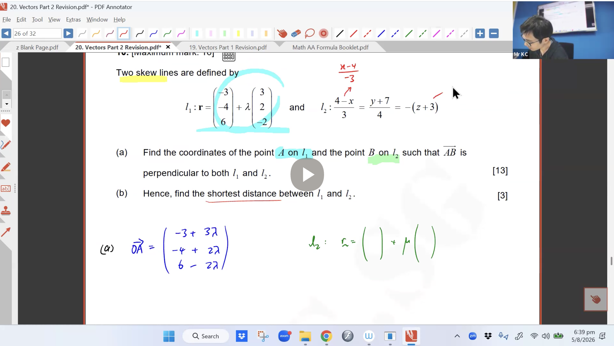 34. Vectors Revision L2 [2026] - Mr KC