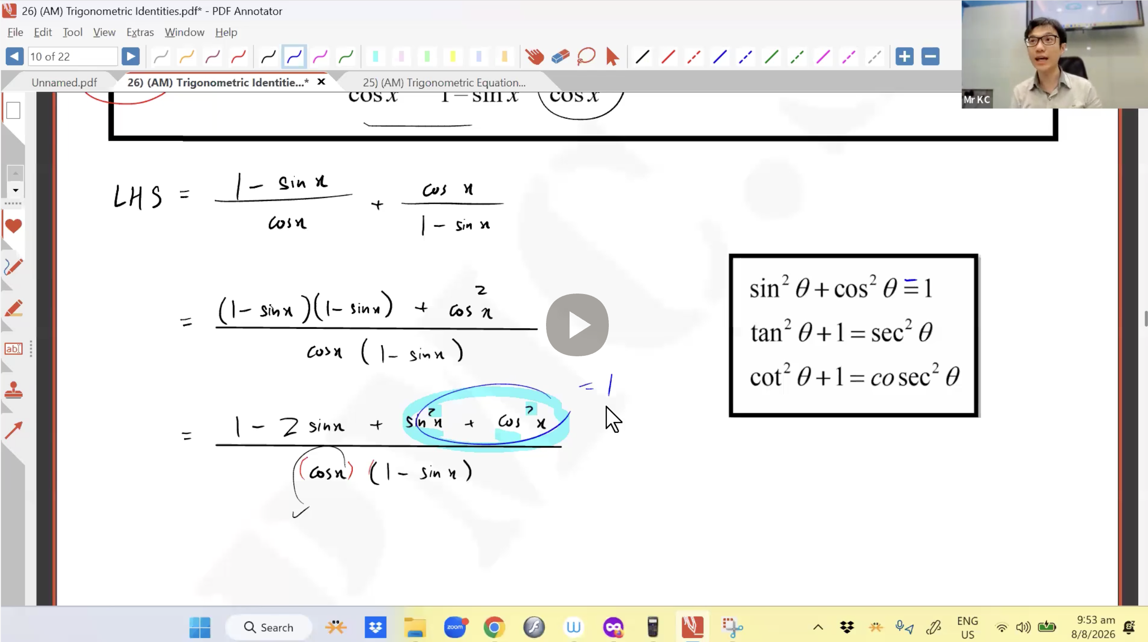 34. EOY Revision Starts - Trigo Identities [2026] - Mr KC