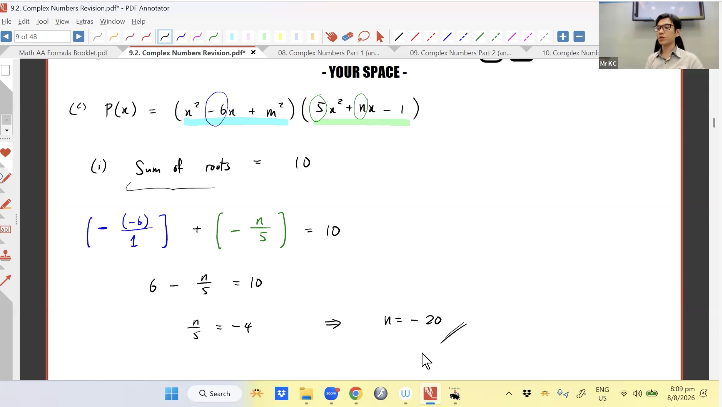34. EOY Revision - Complex Numbers L1 [2026] - Mr KC