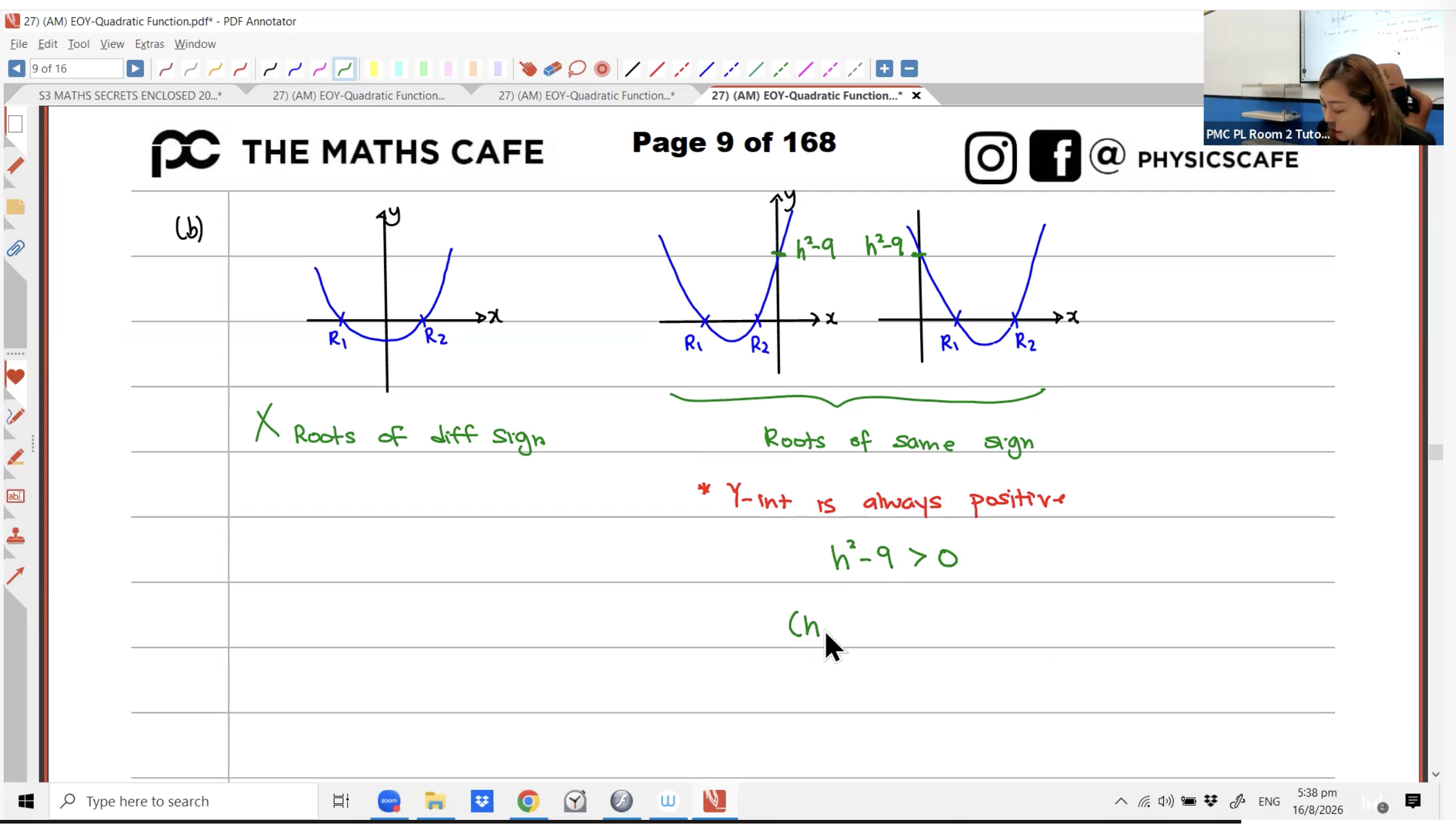 35. EOY Revision - Quadratic Function [2026] - Ms JL
