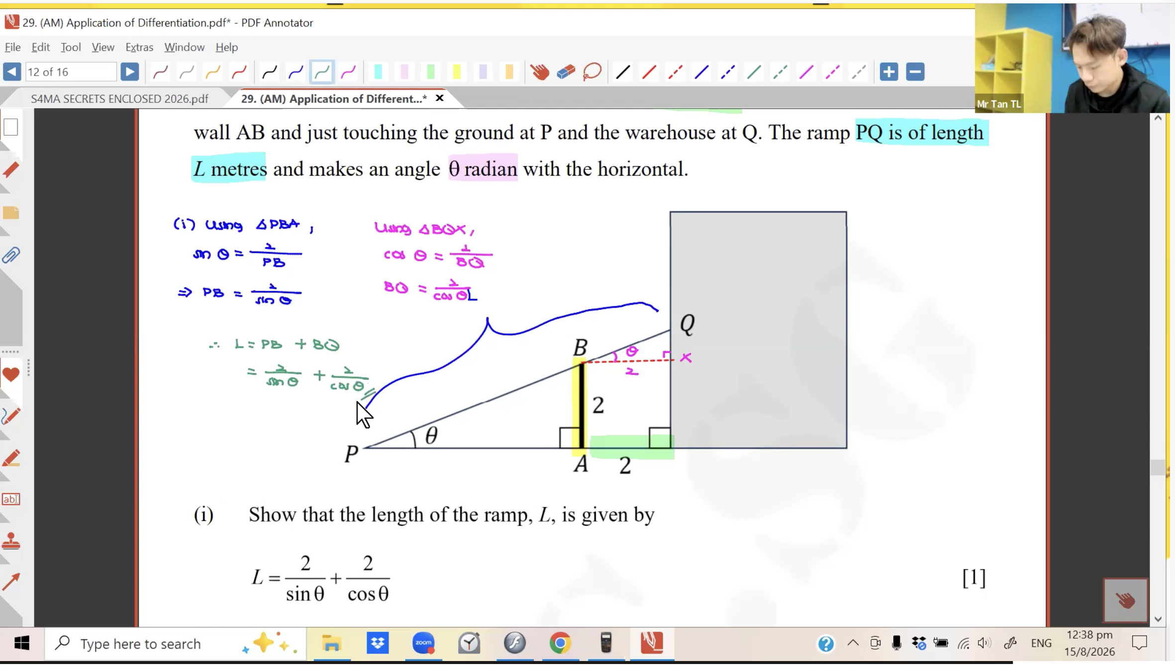 35b. Final Revision: Application of Differentiation [2026] - Mr TTL