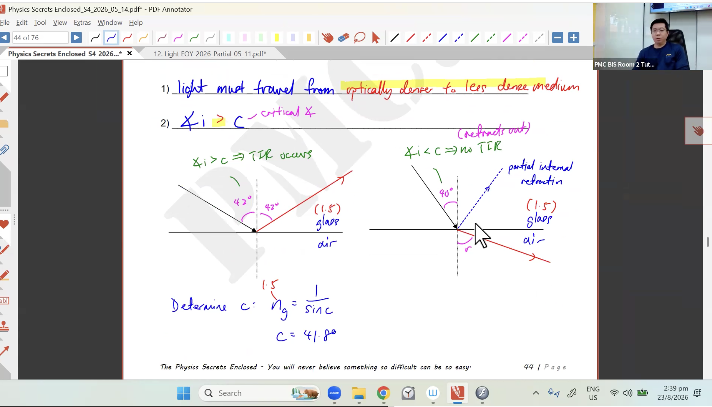 36. Light Reflection + Refraction EOY Revision [2026] - Mr SW