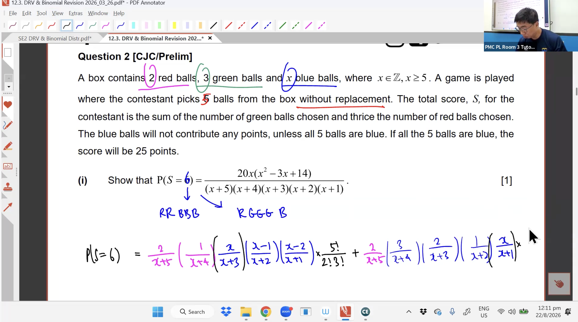 36. DRV & Binomial Distribution Revision [2026]  - Mr CT