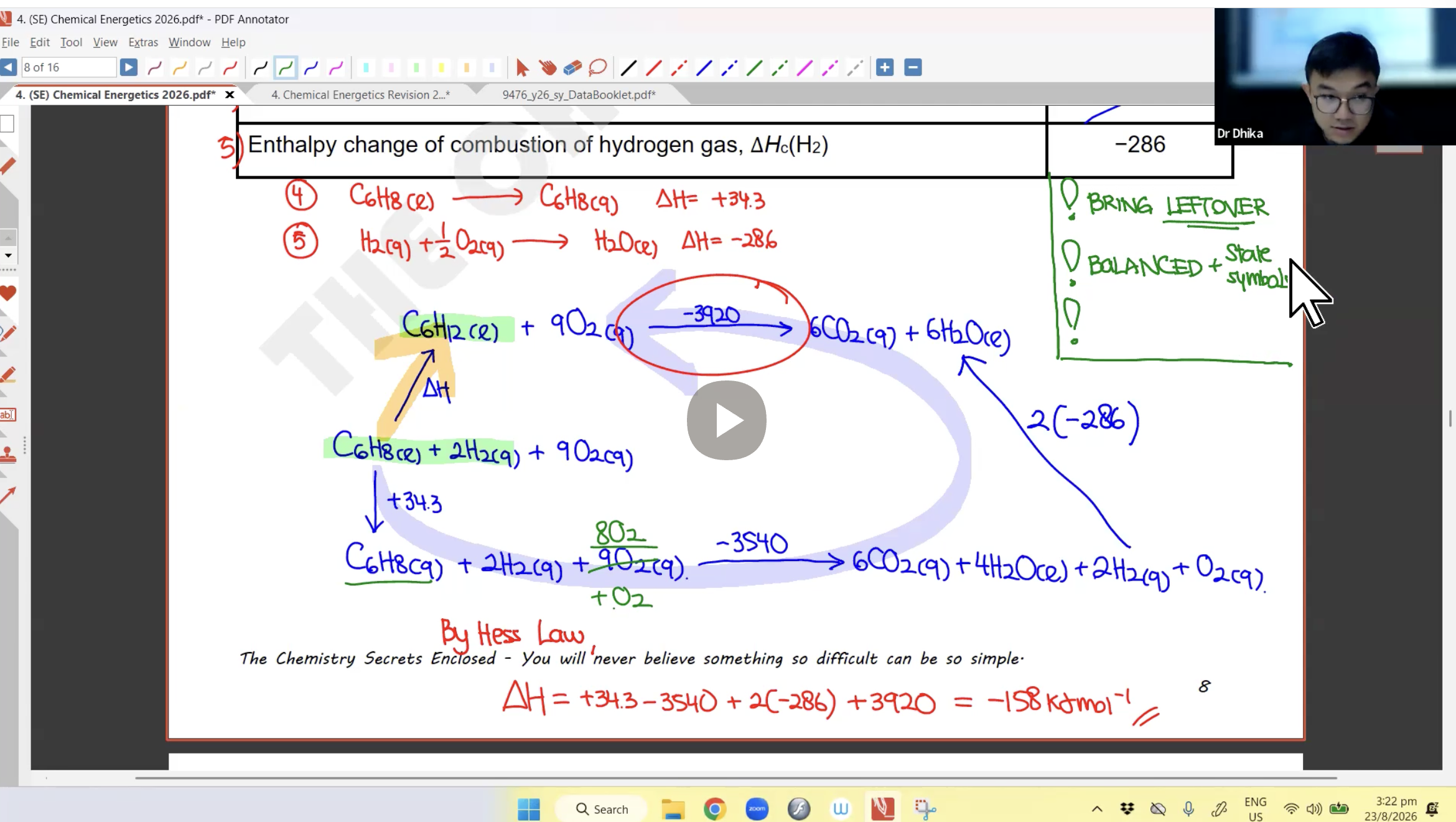 36. Energetics & Kinetics Revision L1 [2026] - Dr D