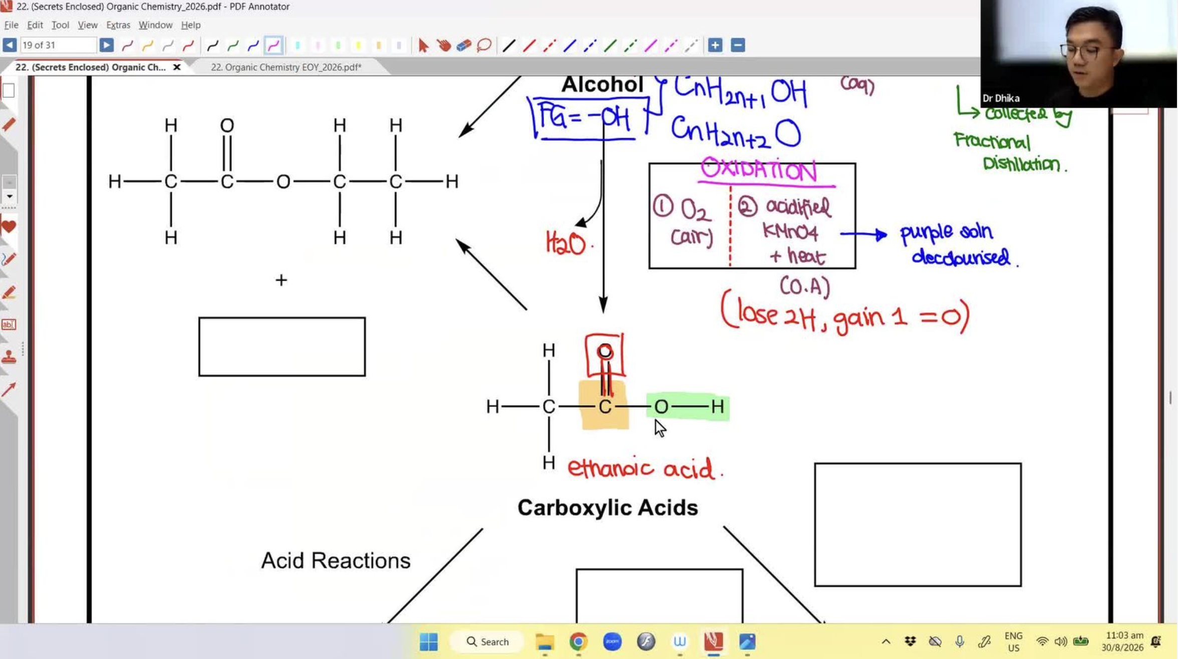 37. Organic Chemistry EOY L4 [2026] - Dr D