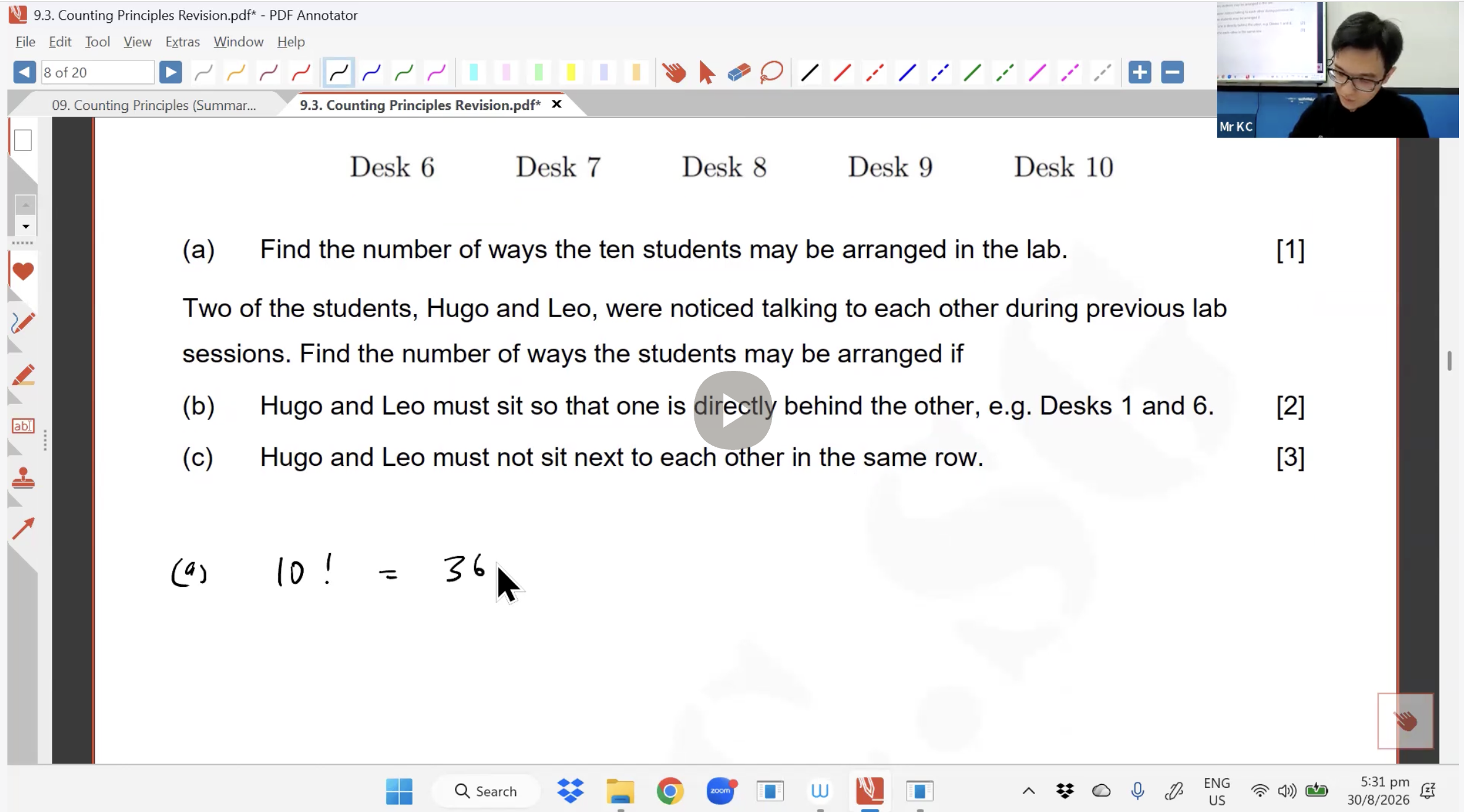 37. EOY Revision - Counting Principles [2026] - Mr KC