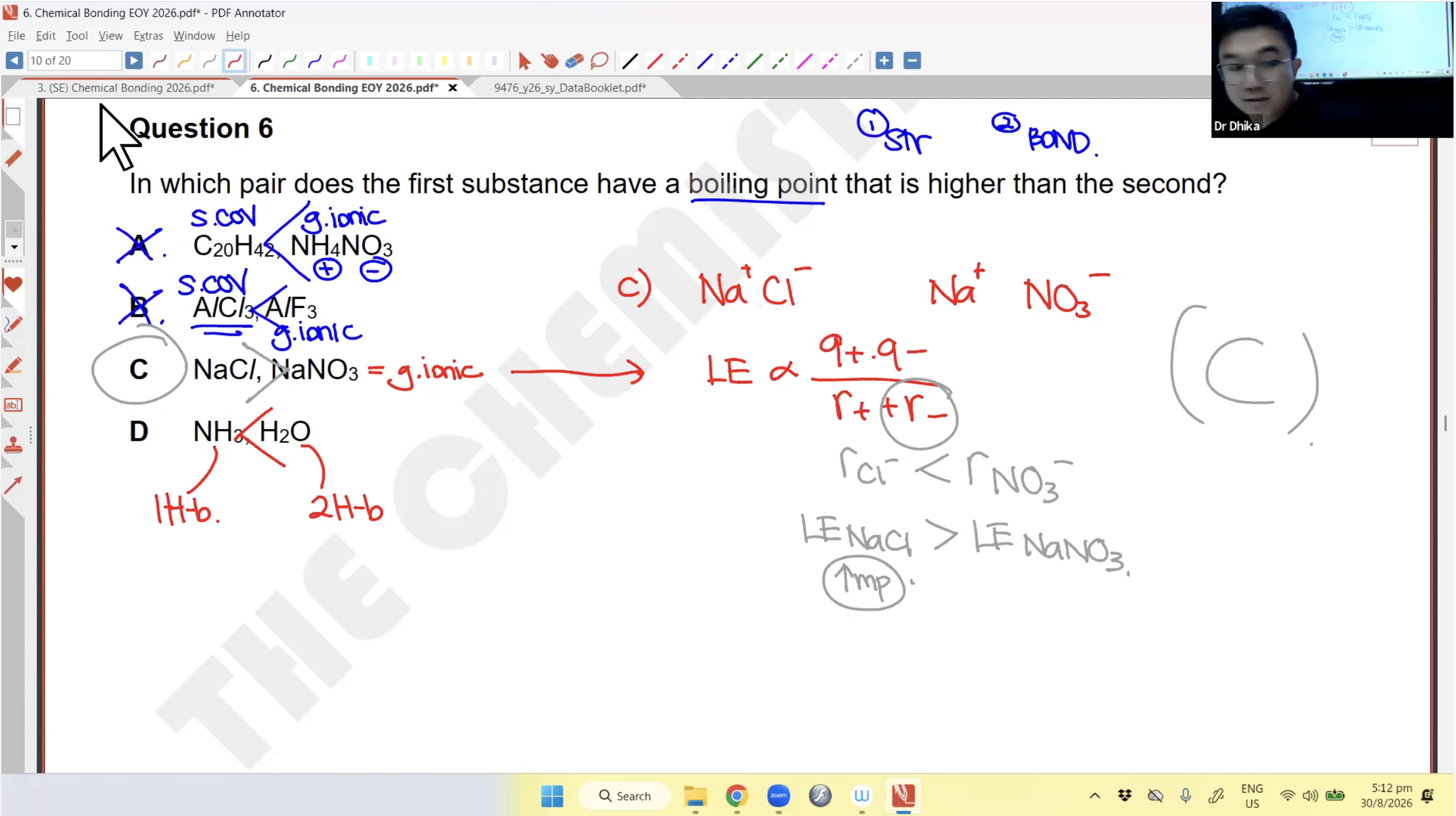 37. Chemical Bonding EOY L2 [2026] - Dr D