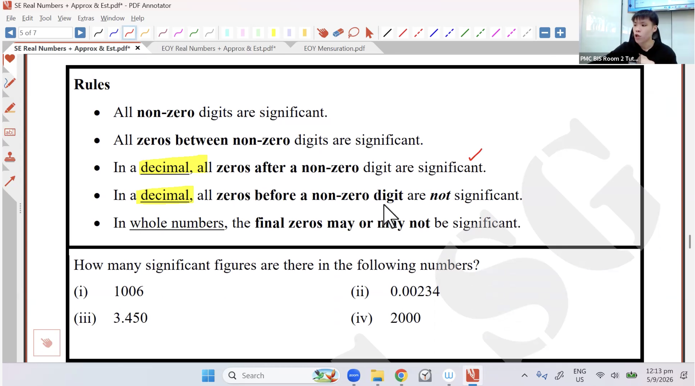 38b. EOY Real Numbers + Approximation & Estimation [2026] - Mr NT