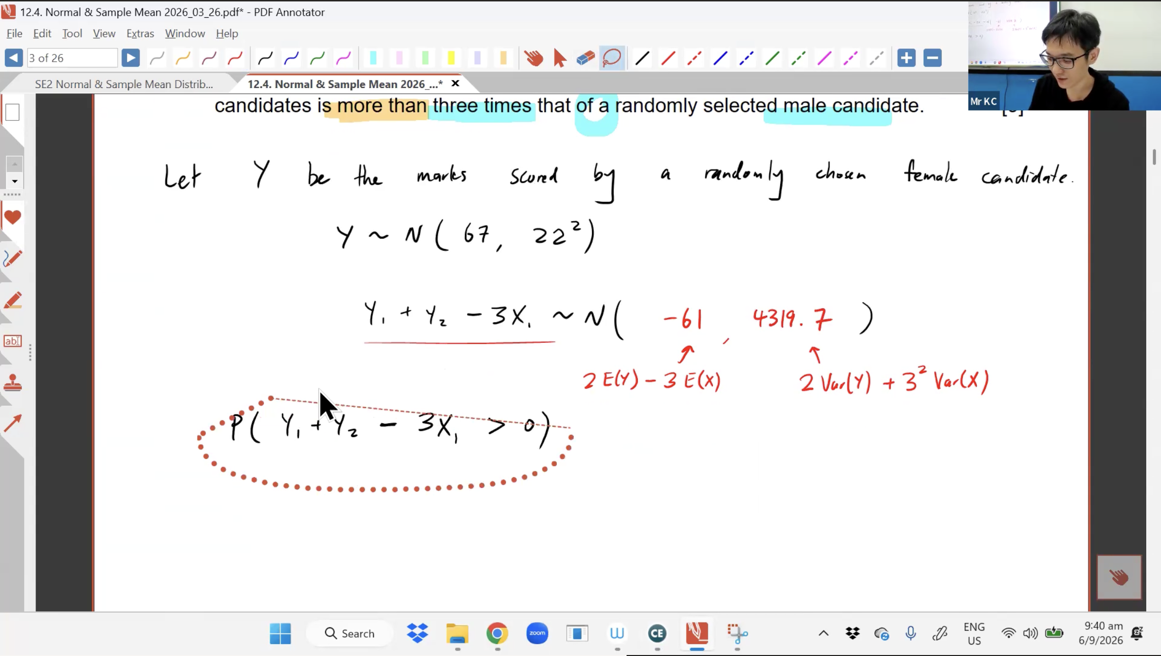 38. Normal & Sample Mean Revision [2026] - Mr KC