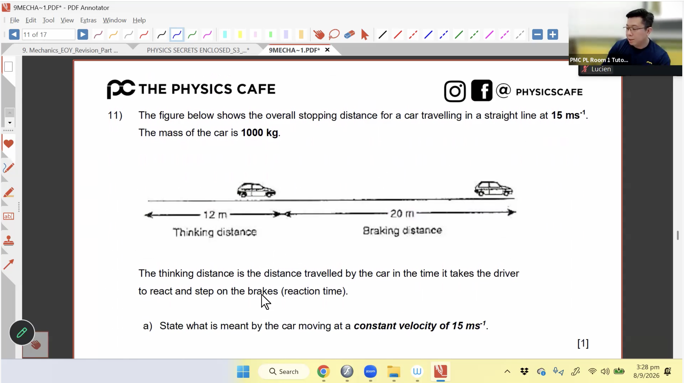 39a. EOY Revision - Mechanics Part 1 (4 hrs) [2026] - Mr SW [Part 1]