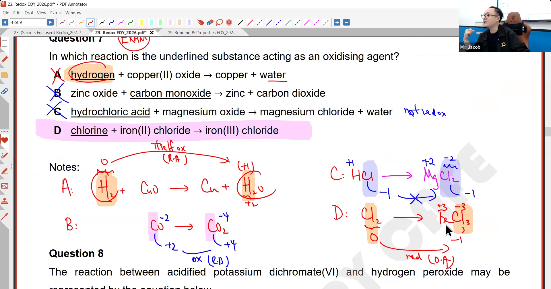 39a. EOY Revision - Qualitative Analysis & Redox [2026] - Mr JT