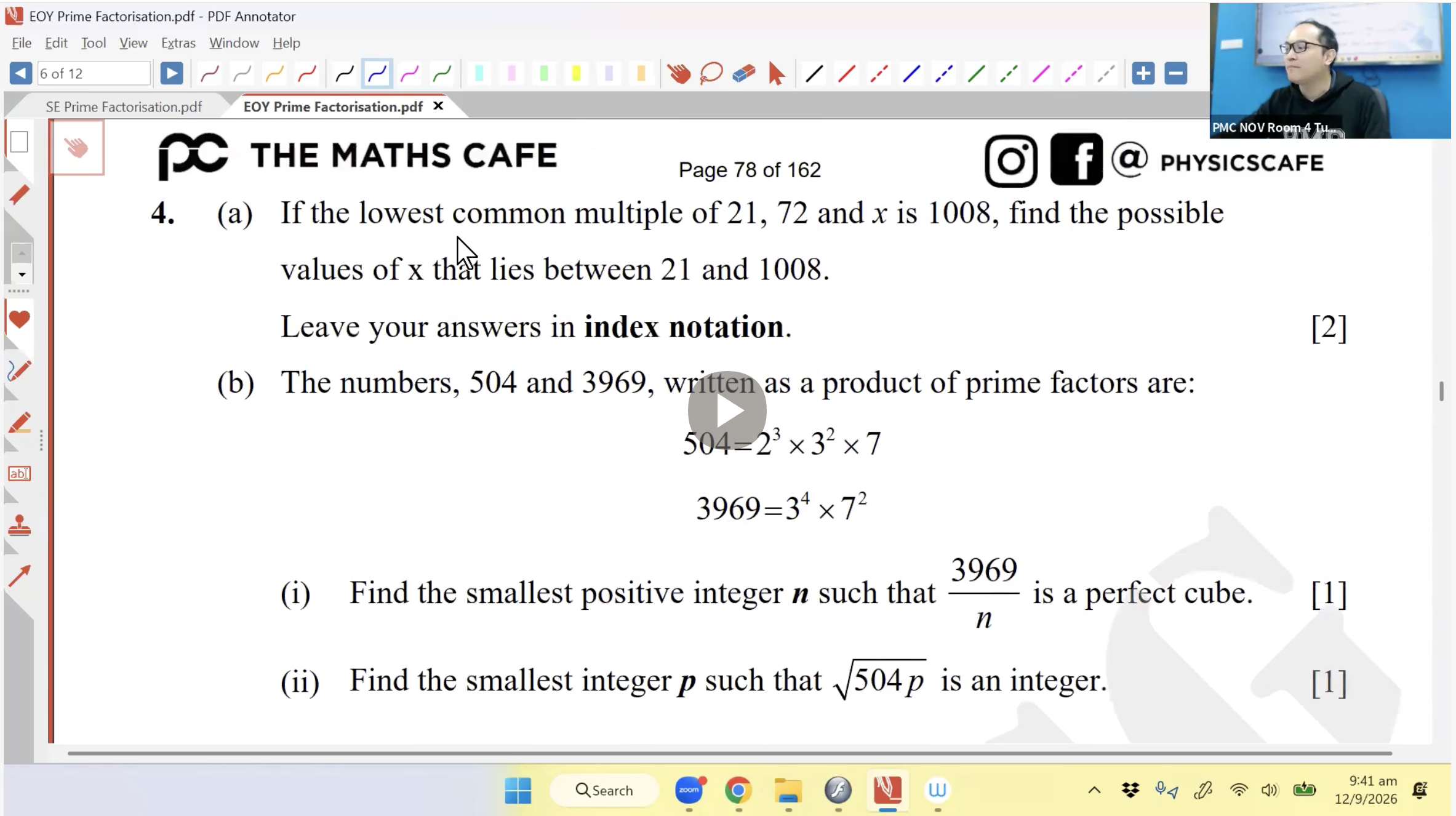 39b. EOY Prime Factorisation [2026] - Mr AA