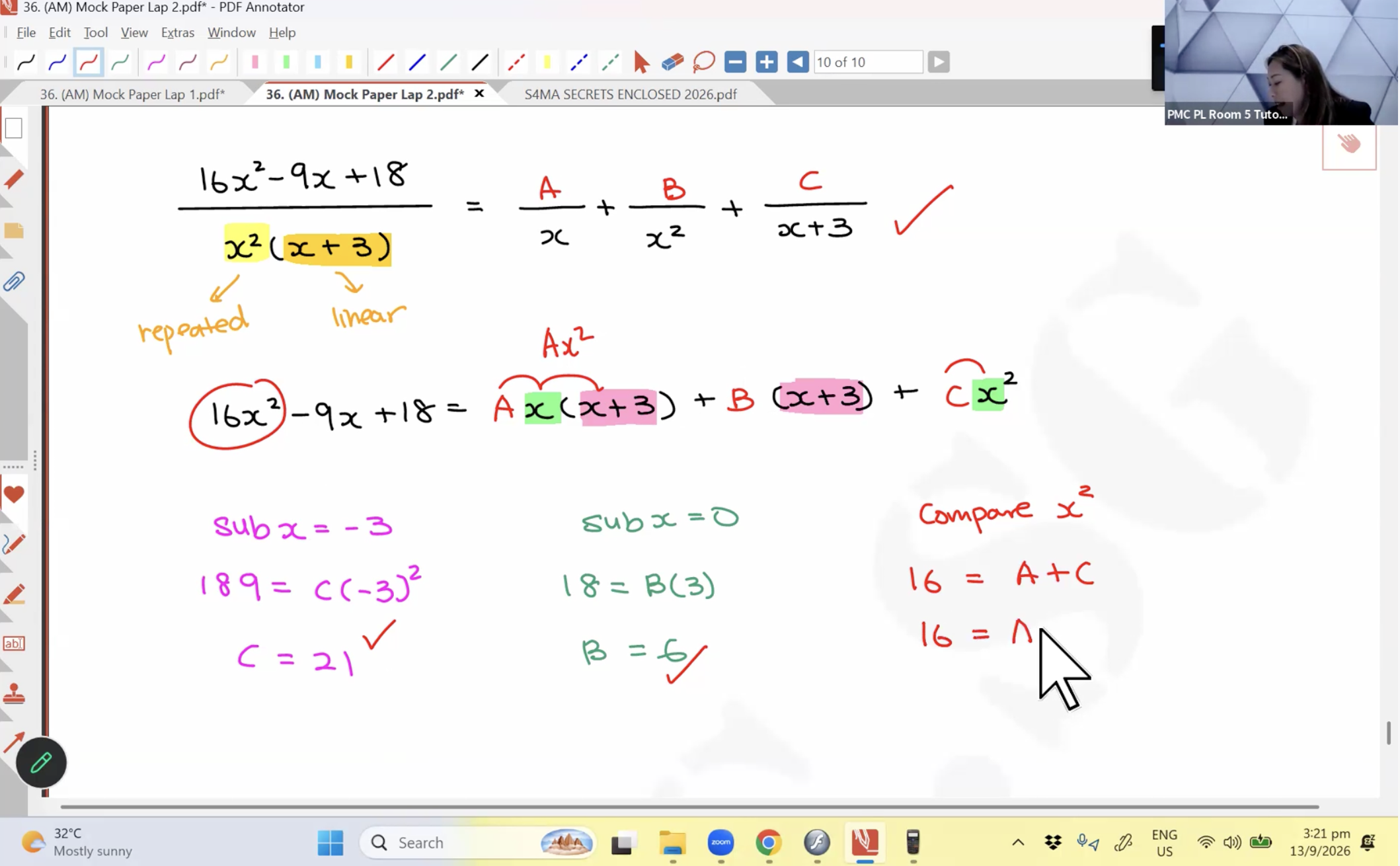 39b. Mock Exam L1 - Algebra [2026] - Ms JL [Part 2]