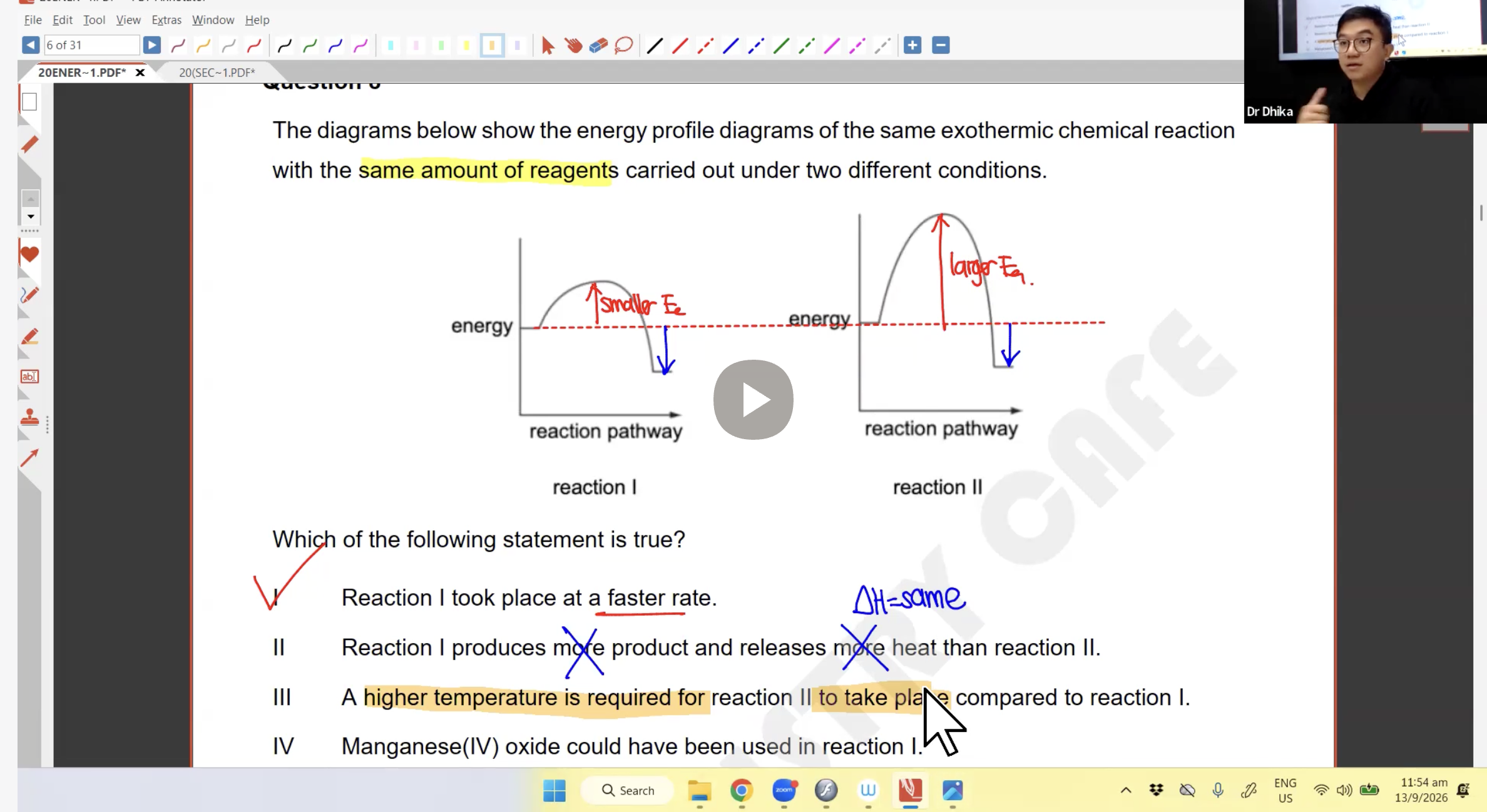 39b. Energy Changes EOY [2026] - Dr D