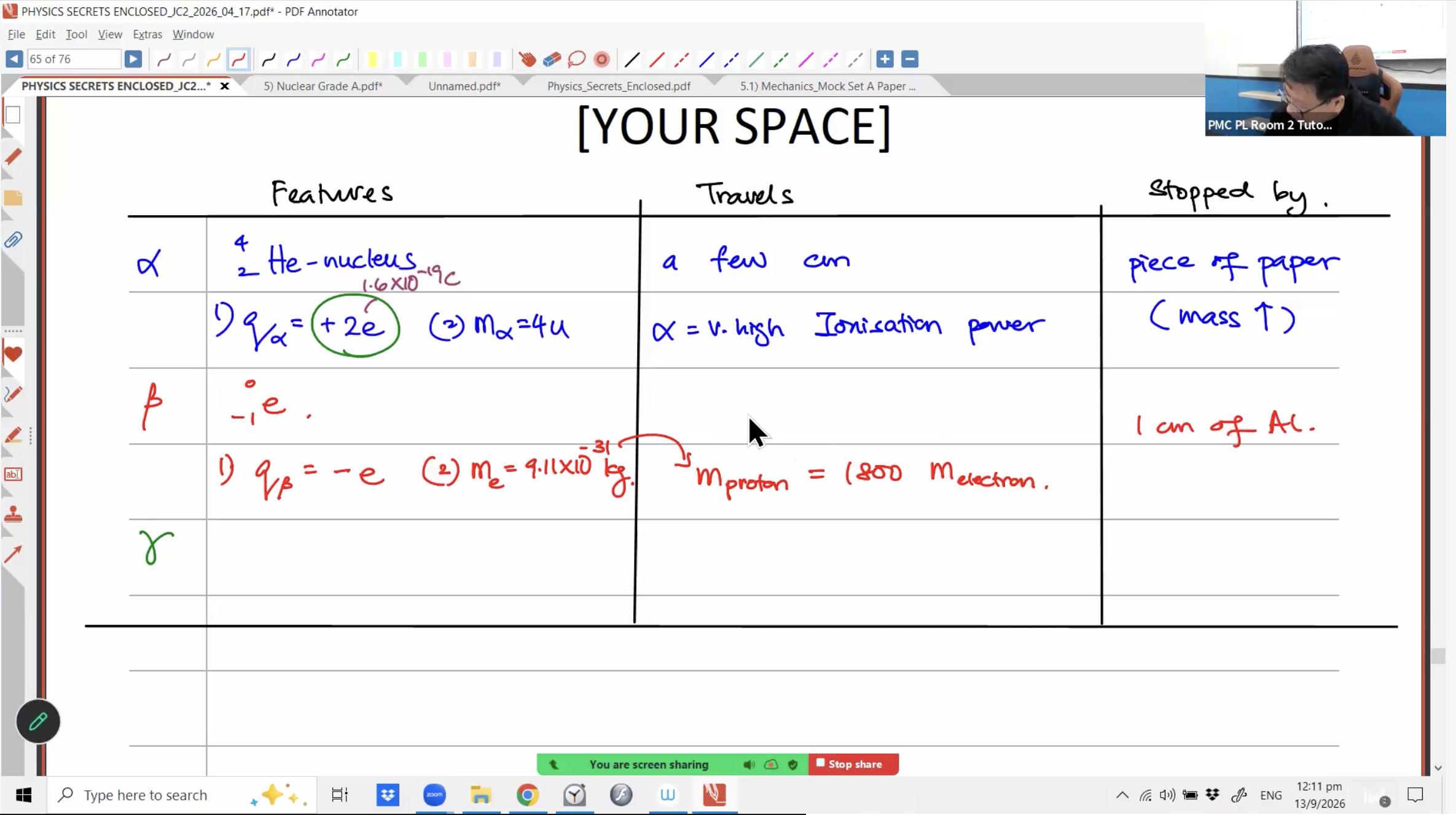 39b. Nuclear Physics Grade A Lesson 1 [2026] - Mr DK