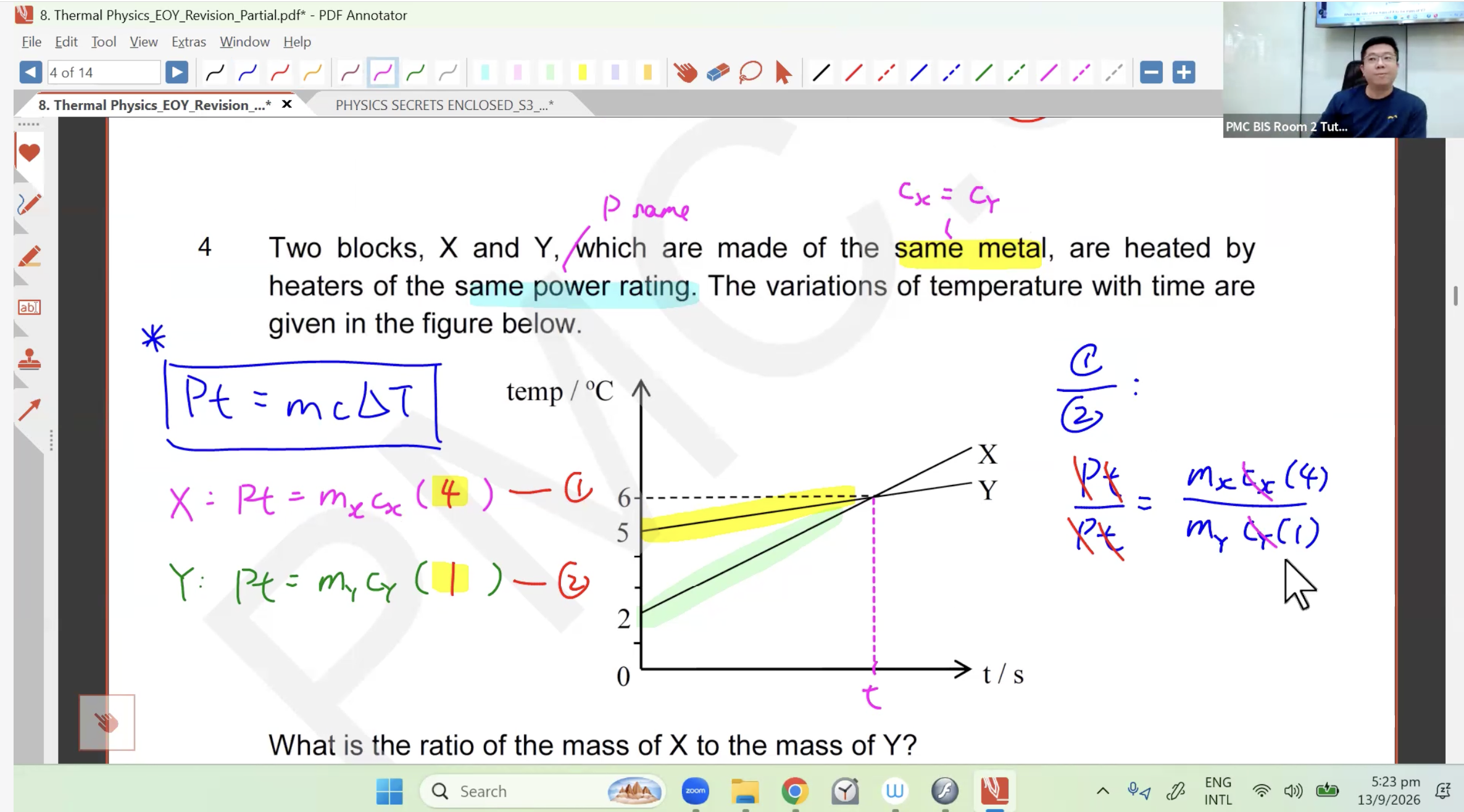 39b. EOY Revision - Thermal Physics [2026] - Mr SW
