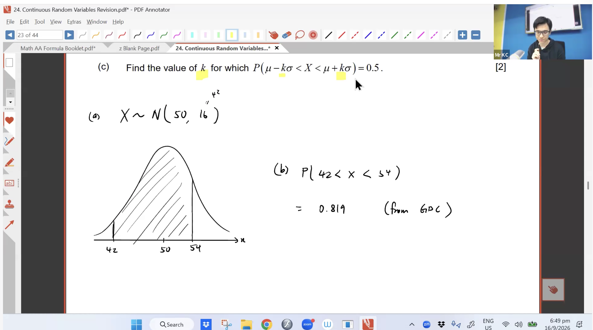 40. Probability Distribution Revision L2 [2026] - MR KC