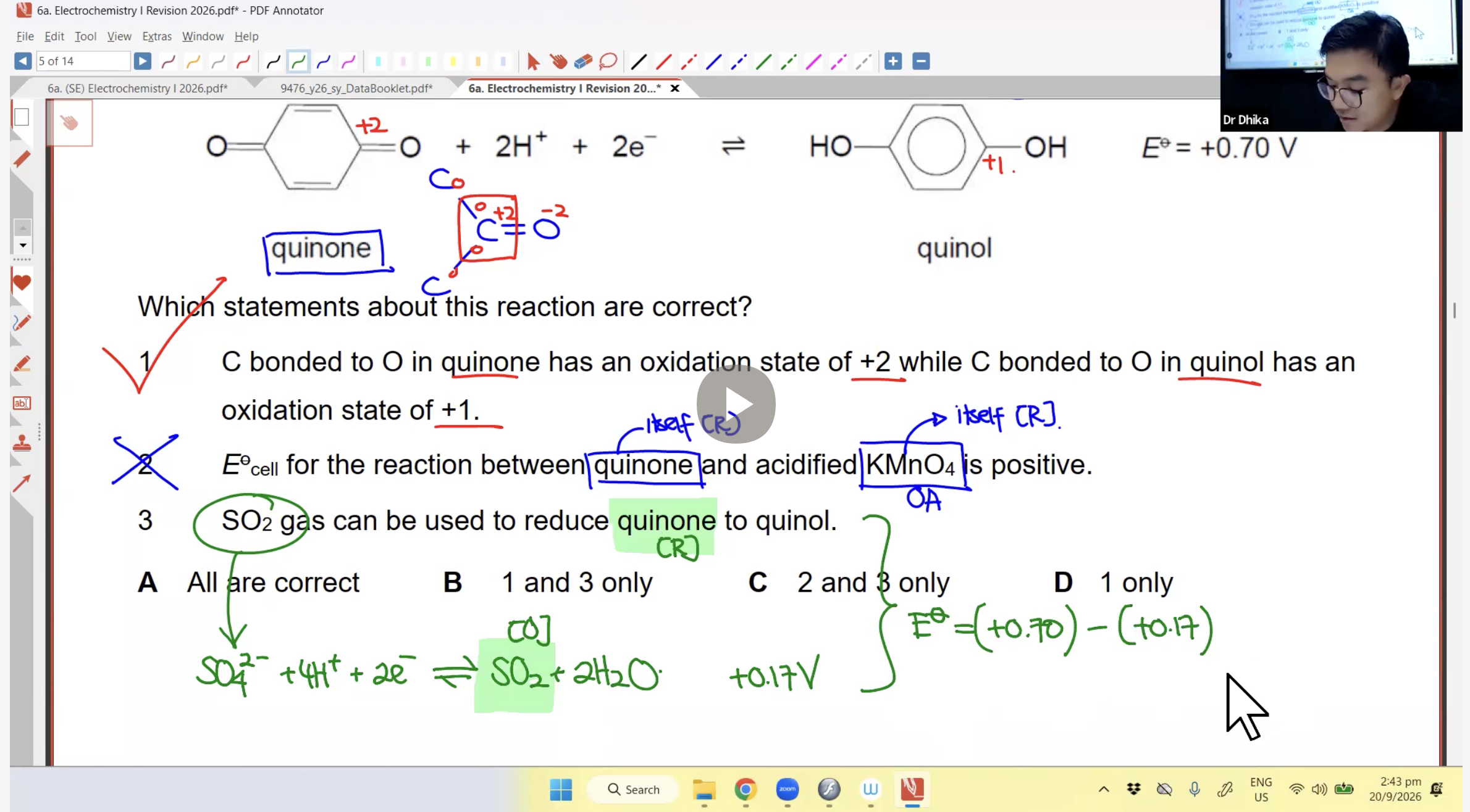 40. Electrochemistry Revision L1 [2026] - Dr D