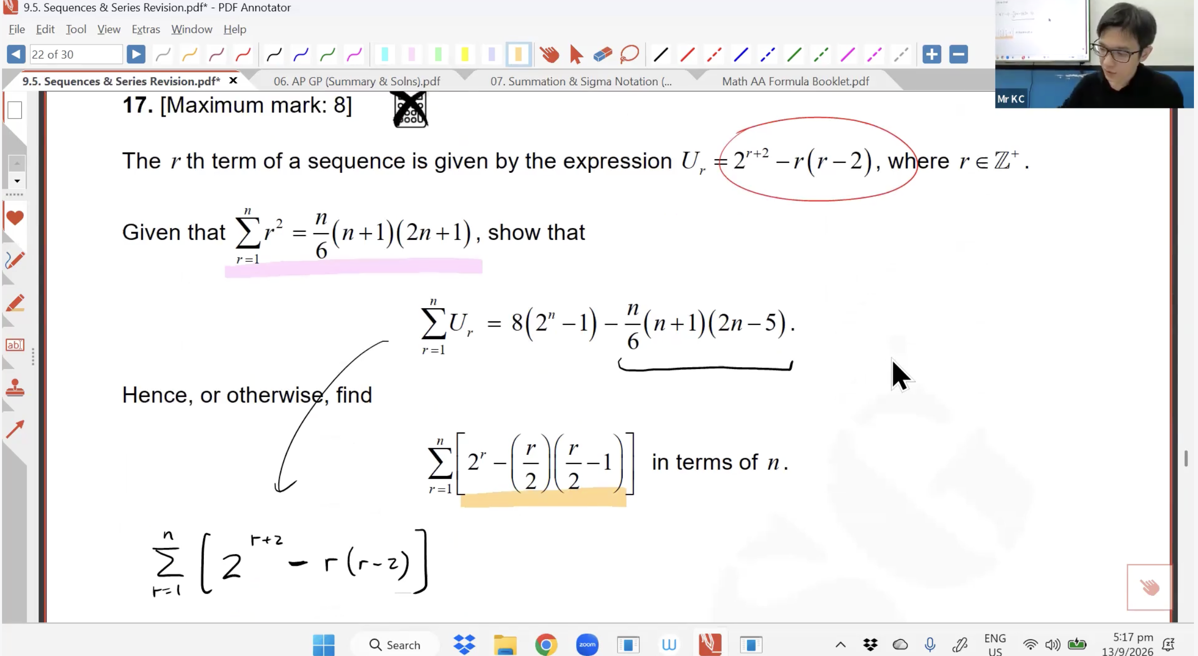 39. EOY Revision - Seq & Series L2 [2026] - Mr KC