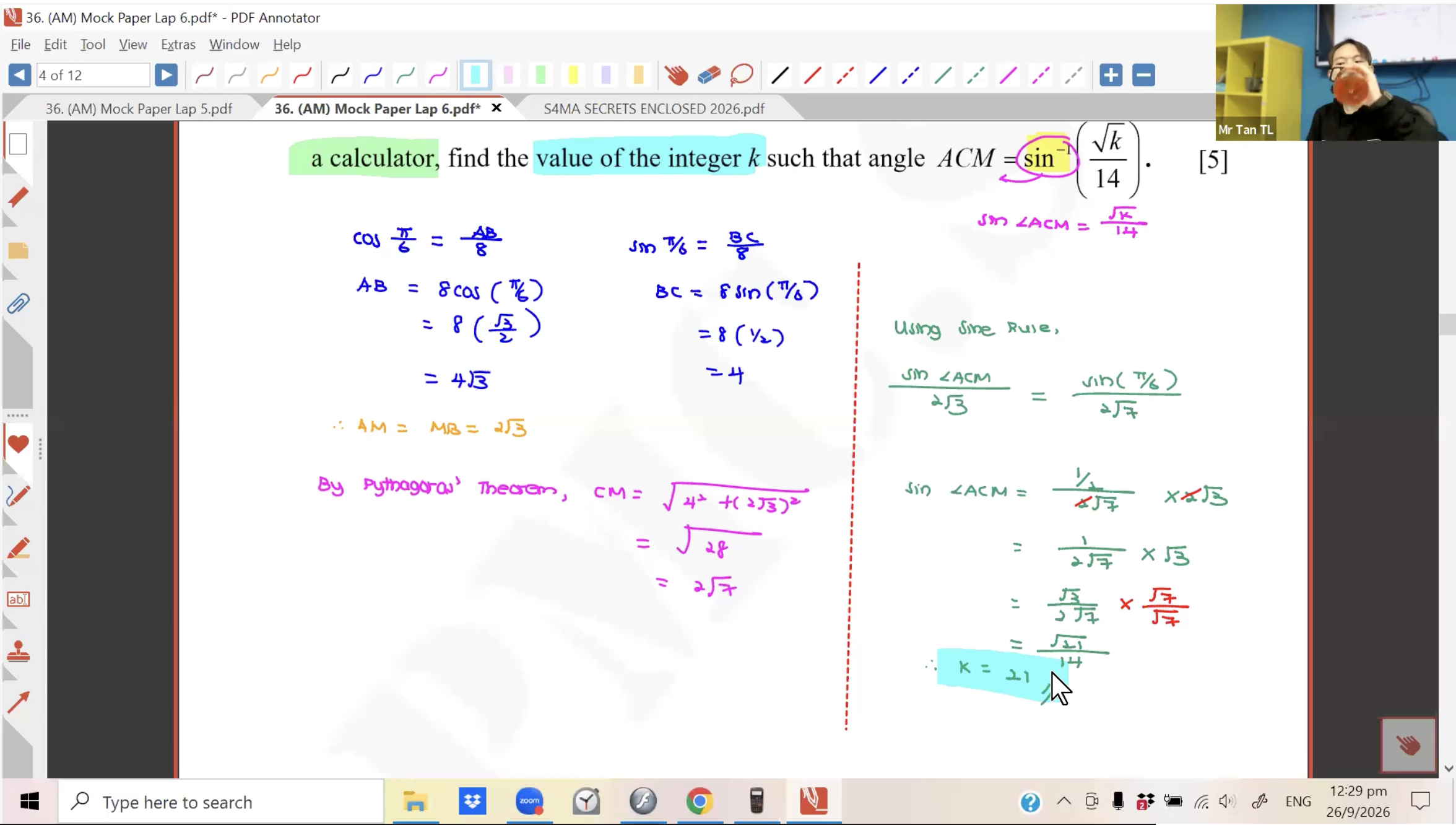 41. Mock Exam L3 - Trigonometry [2026] - Mr TTL