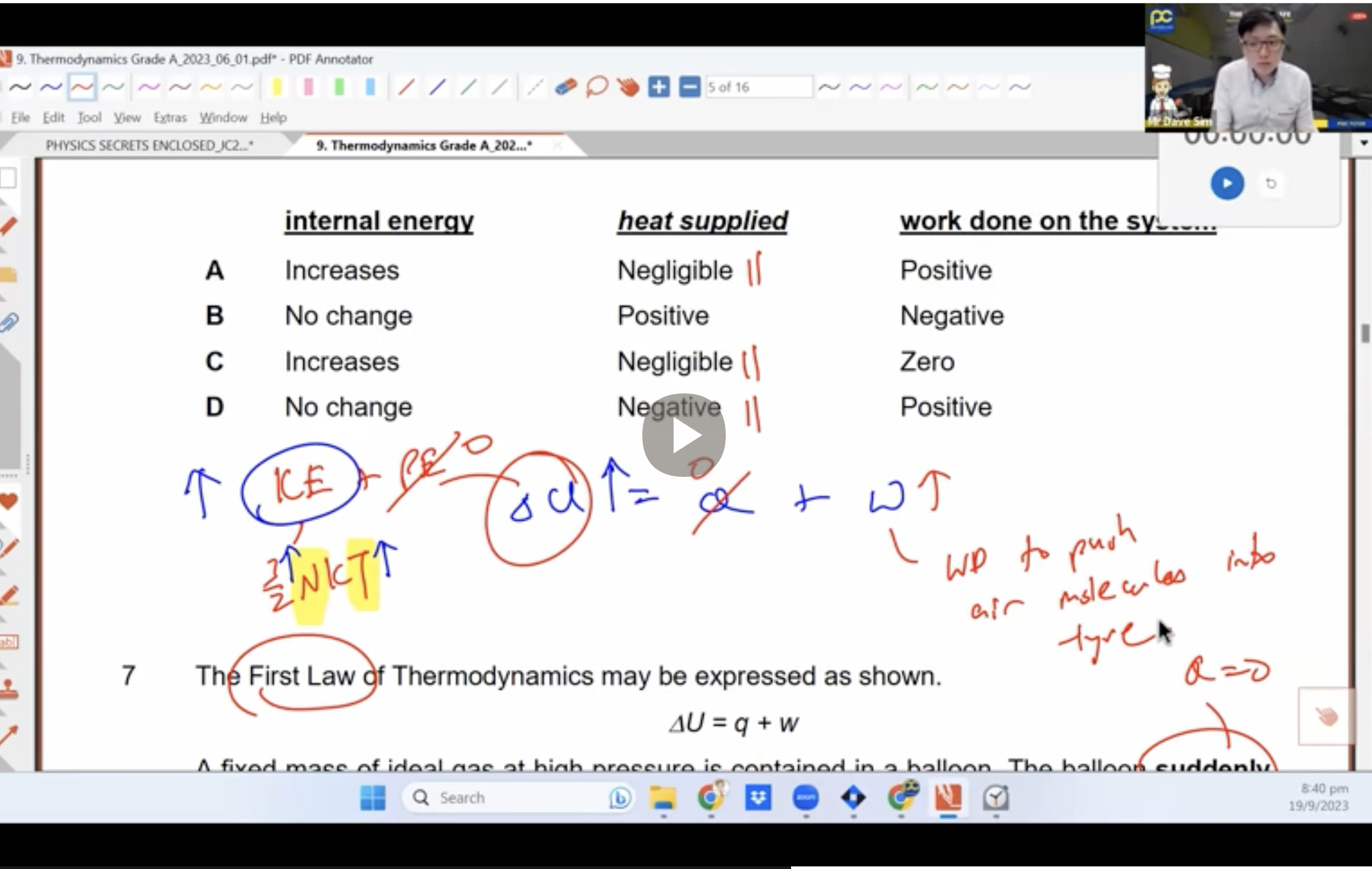 41b. Thermal Physics Grade A Lesson [2026] - MDS
