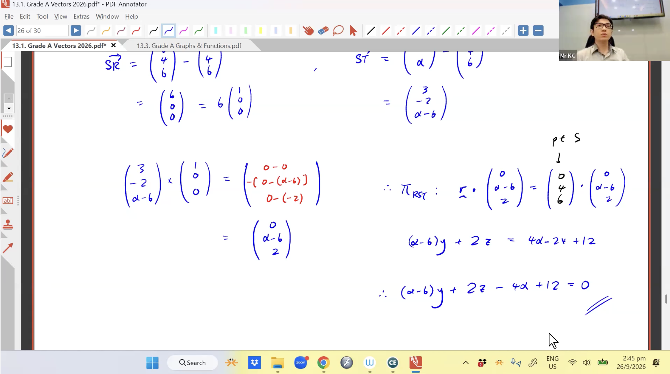 41. Grade A Questions Vectors L2 [2026] - Mr KC