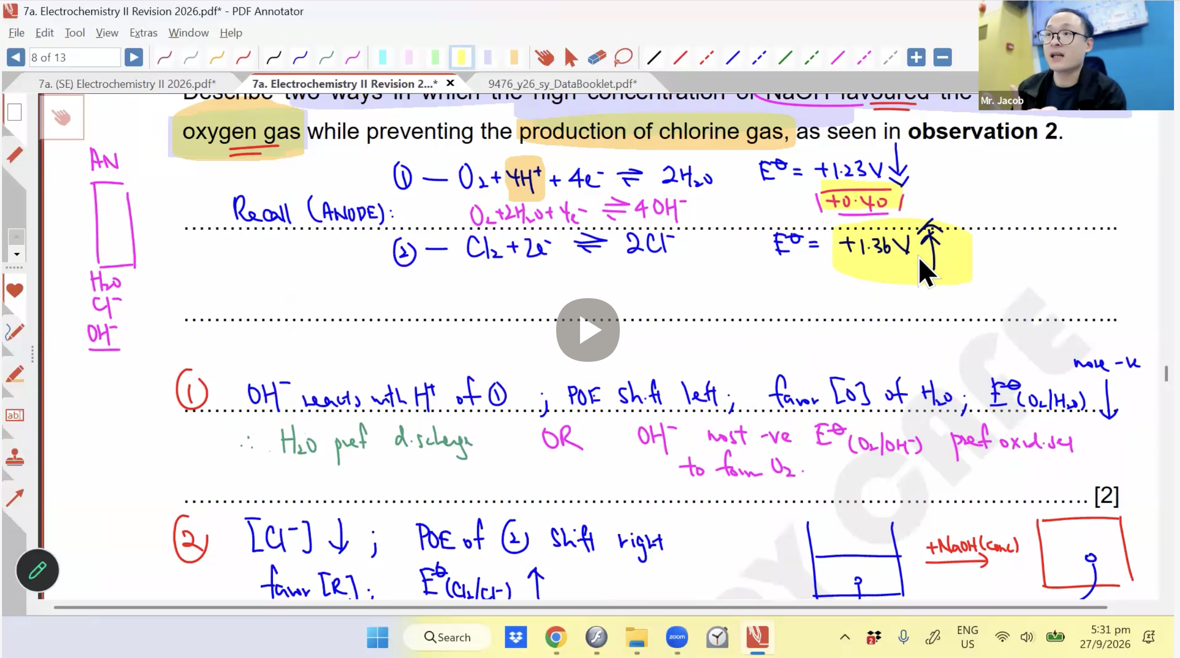 41b. Electrochemistry Revision L2 [2026] - Mr JT