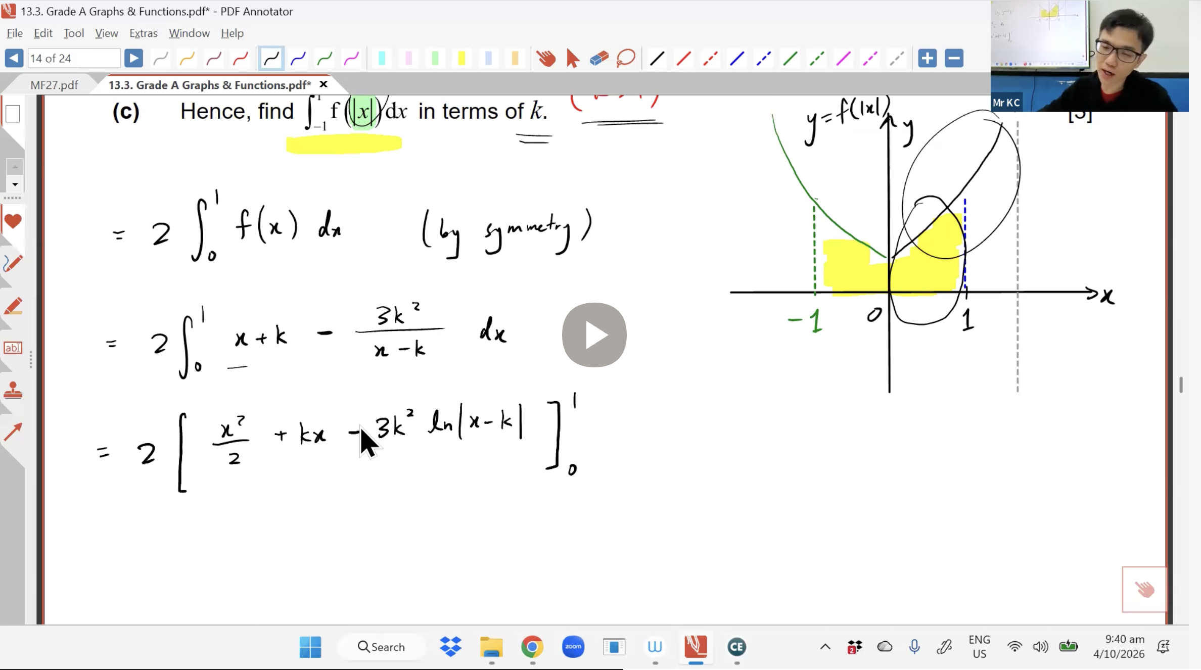 42b. Grade A Questions Graphing & Functions [2026] - Mr KC