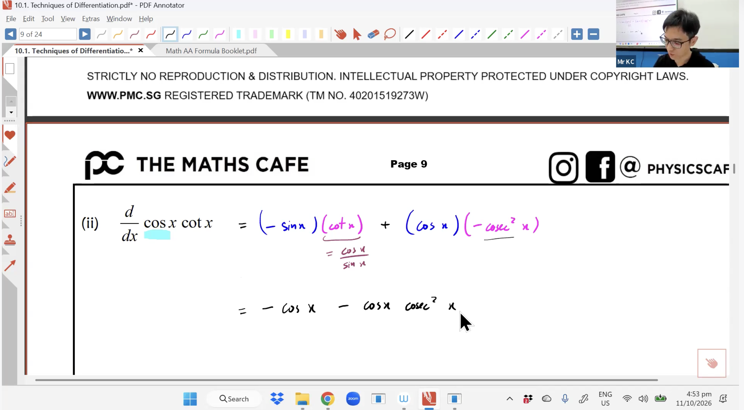 43. Differentiation L1 (11 Oct) [2026] - Mr KC
