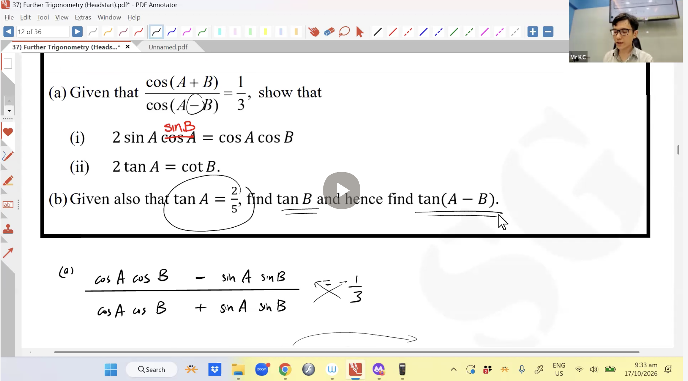 44. Headstart - Further Trigonometry 1 [2026] - Mr KC