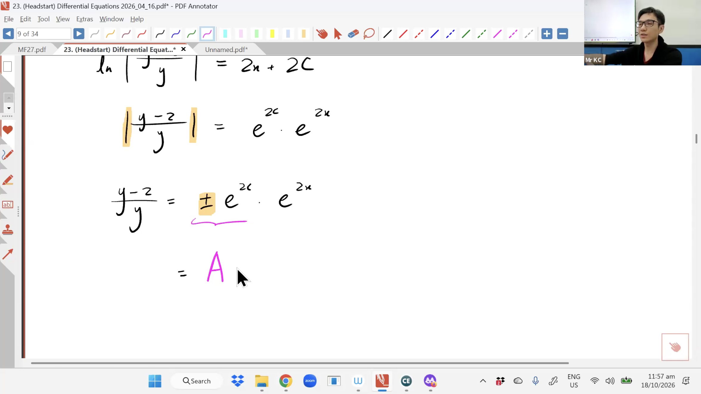 44. (Headstart) Differential Equations L1 [2026] - Mr KC